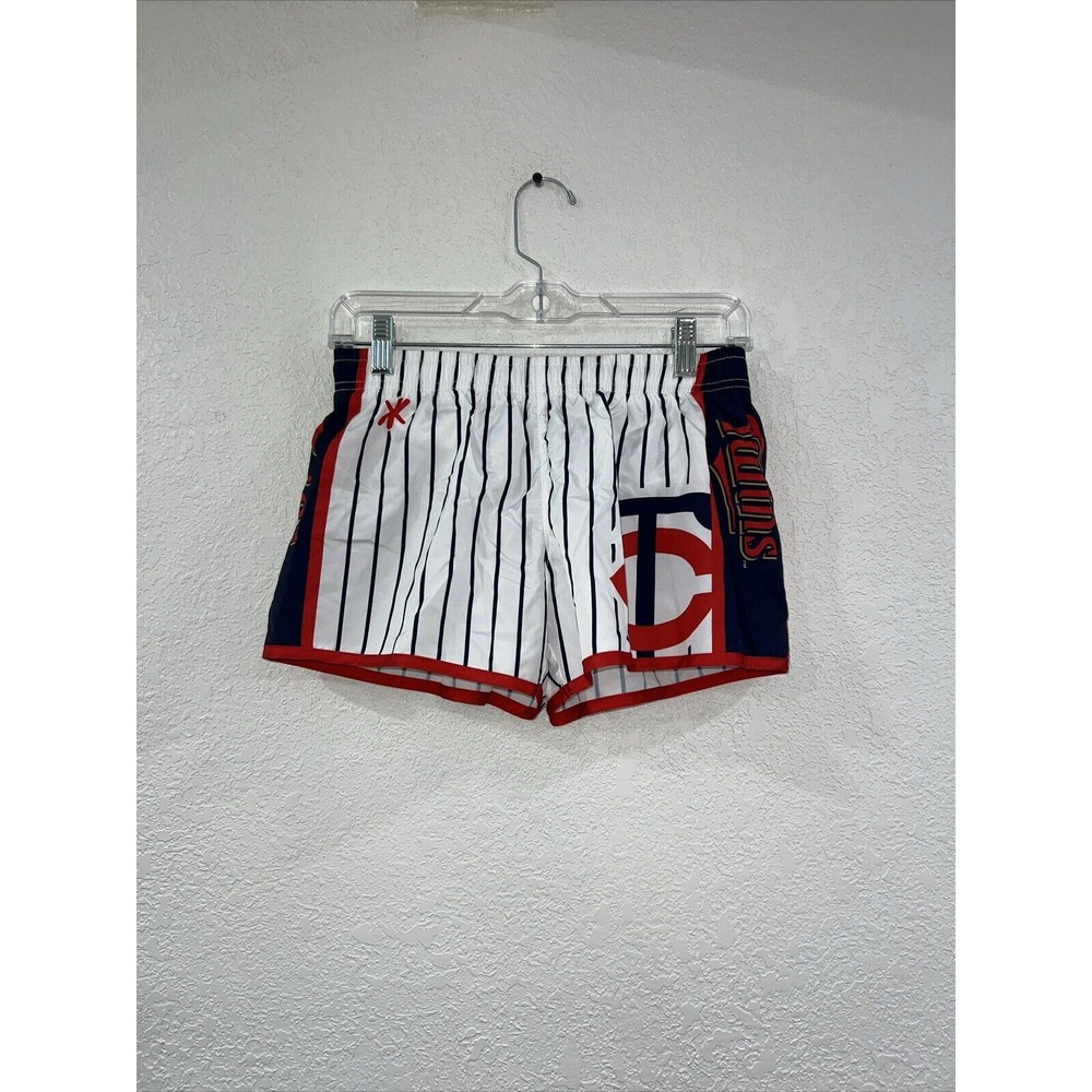NEW MLB Minnesota Twins Baseball Team Logo Blue/white Shorts Women's Size Small